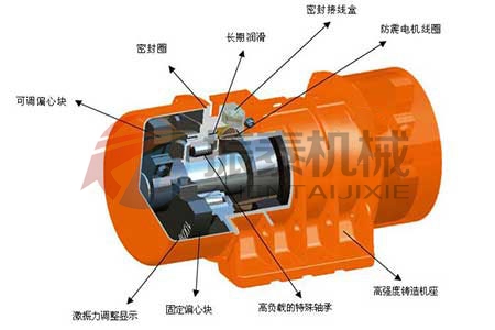 臥式振動電機內(nèi)部結(jié)構(gòu)圖